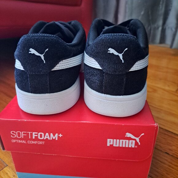 PUMA Smash V2 SD 365176-01 Kids Sneakers Size 5.5C Black Suede Shoes EUC - Picture 9 of 9